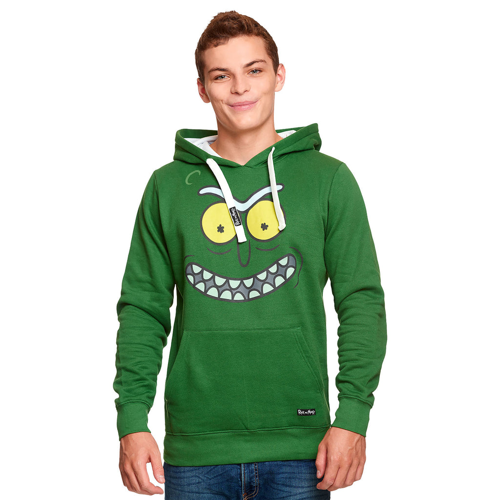 Imagen del producto Rick y Morty - Sudadera con capucha verde Pickle Rick Face