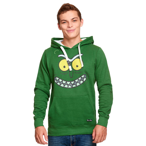 Imagen del producto Rick y Morty - Sudadera con capucha verde Pickle Rick Face