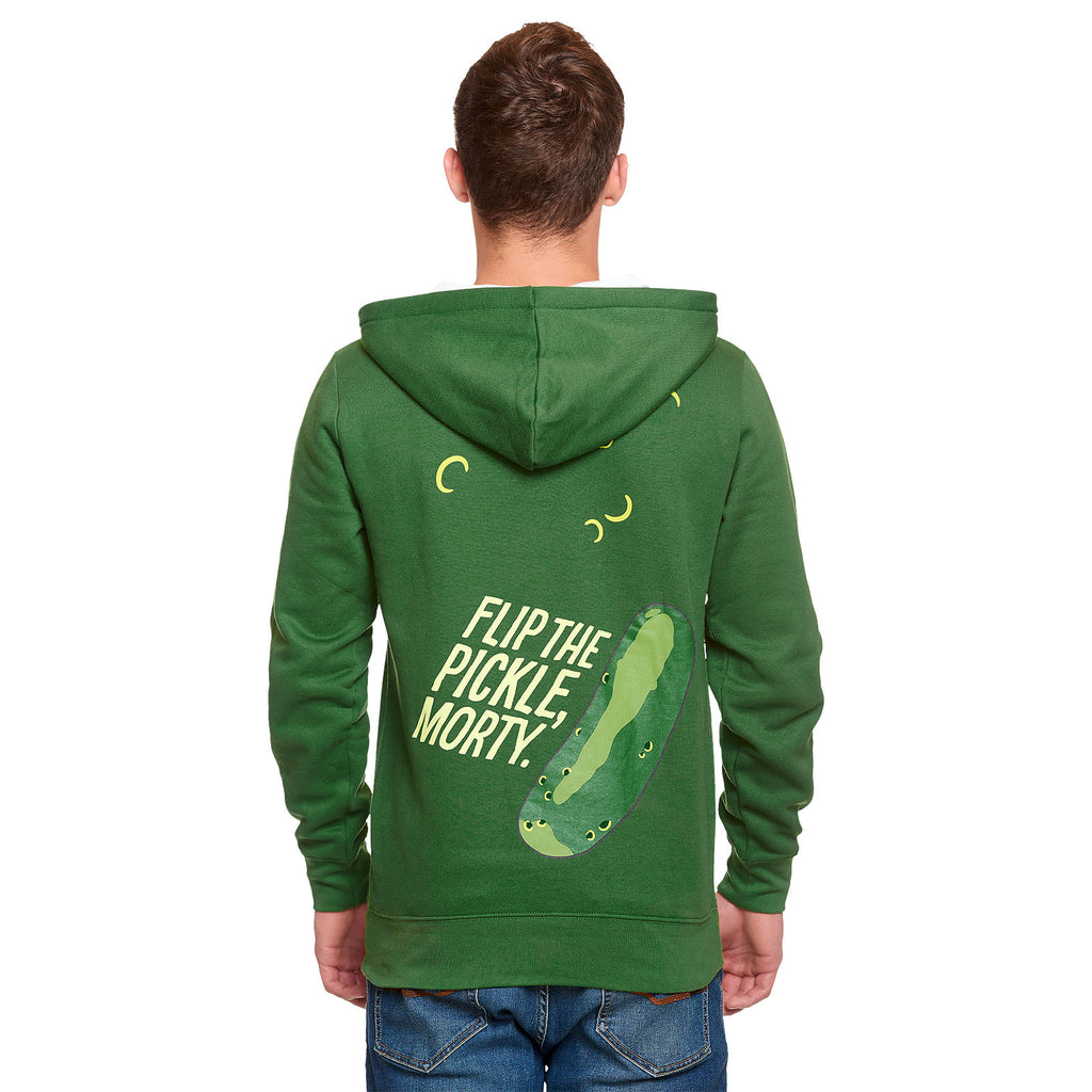 Imagen del producto Rick y Morty - Sudadera con capucha verde Pickle Rick Face
