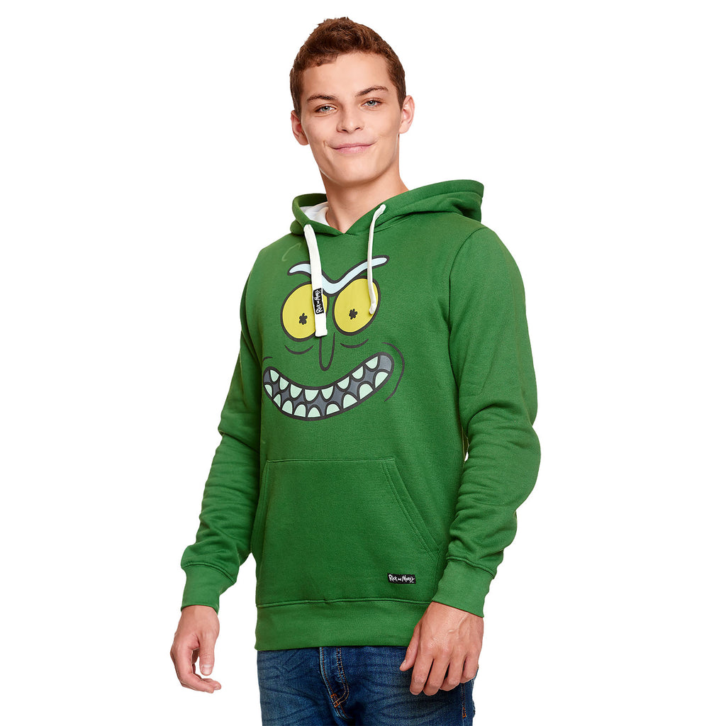 Imagen del producto Rick y Morty - Sudadera con capucha verde Pickle Rick Face