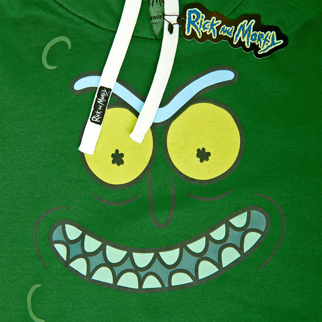 Imagen del producto Rick y Morty - Sudadera con capucha verde Pickle Rick Face