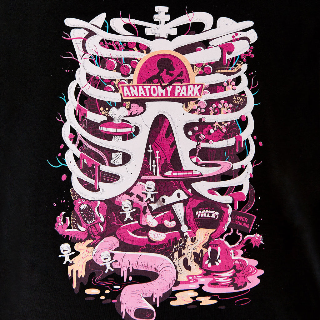 Imagen del producto Rick and Morty - Camiseta de Anatomy Park para mujer negra