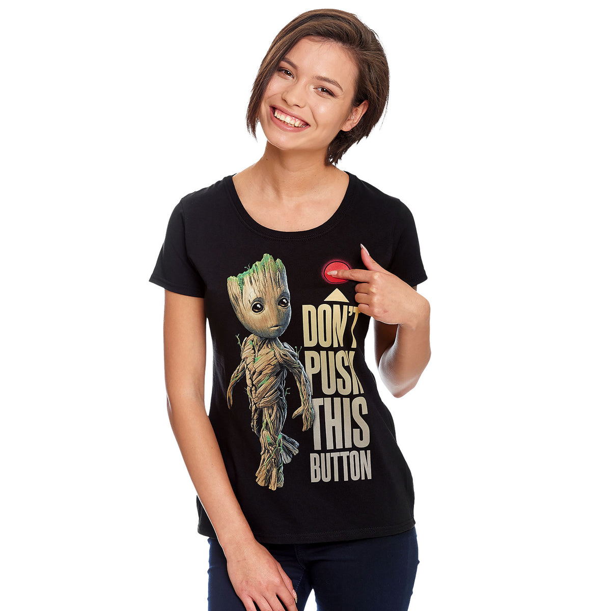 Product image Guardians of the Galaxy - Groot Button Women's T-Shirt Black