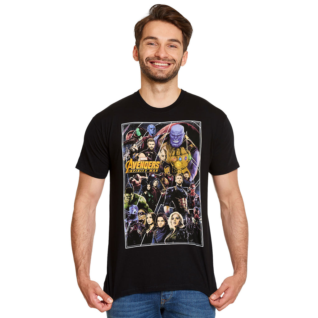 Imagen del producto Avengers - Camiseta negra con collage de póster de Infinity War