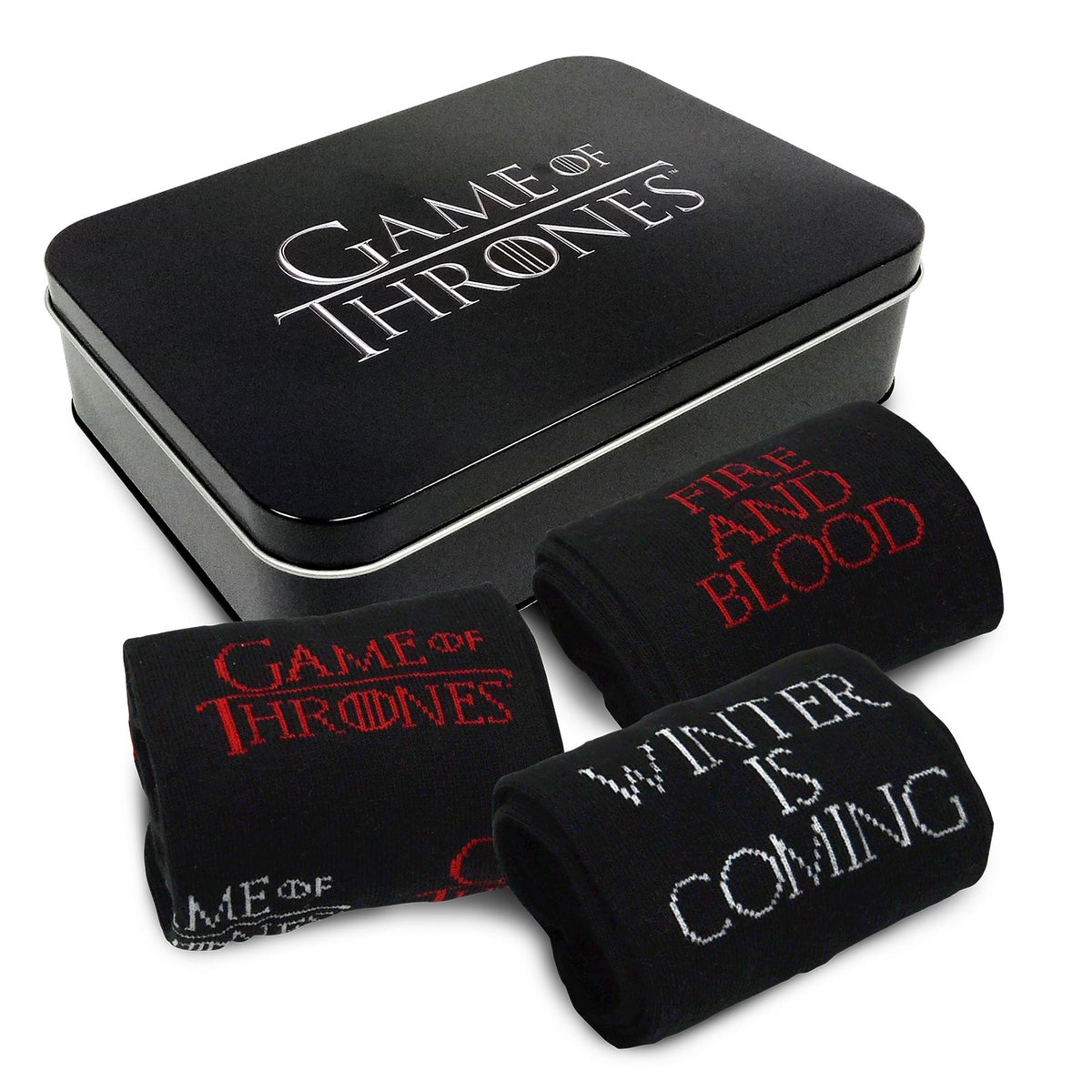 Imagen del producto Game of Thrones - Set de 3 calcetines en caja de metal