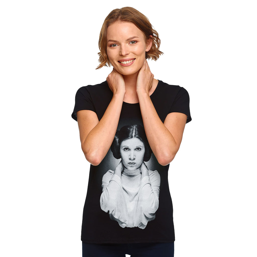 Imagen del producto Star Wars - Camiseta de retrato de Leia para mujer negra
