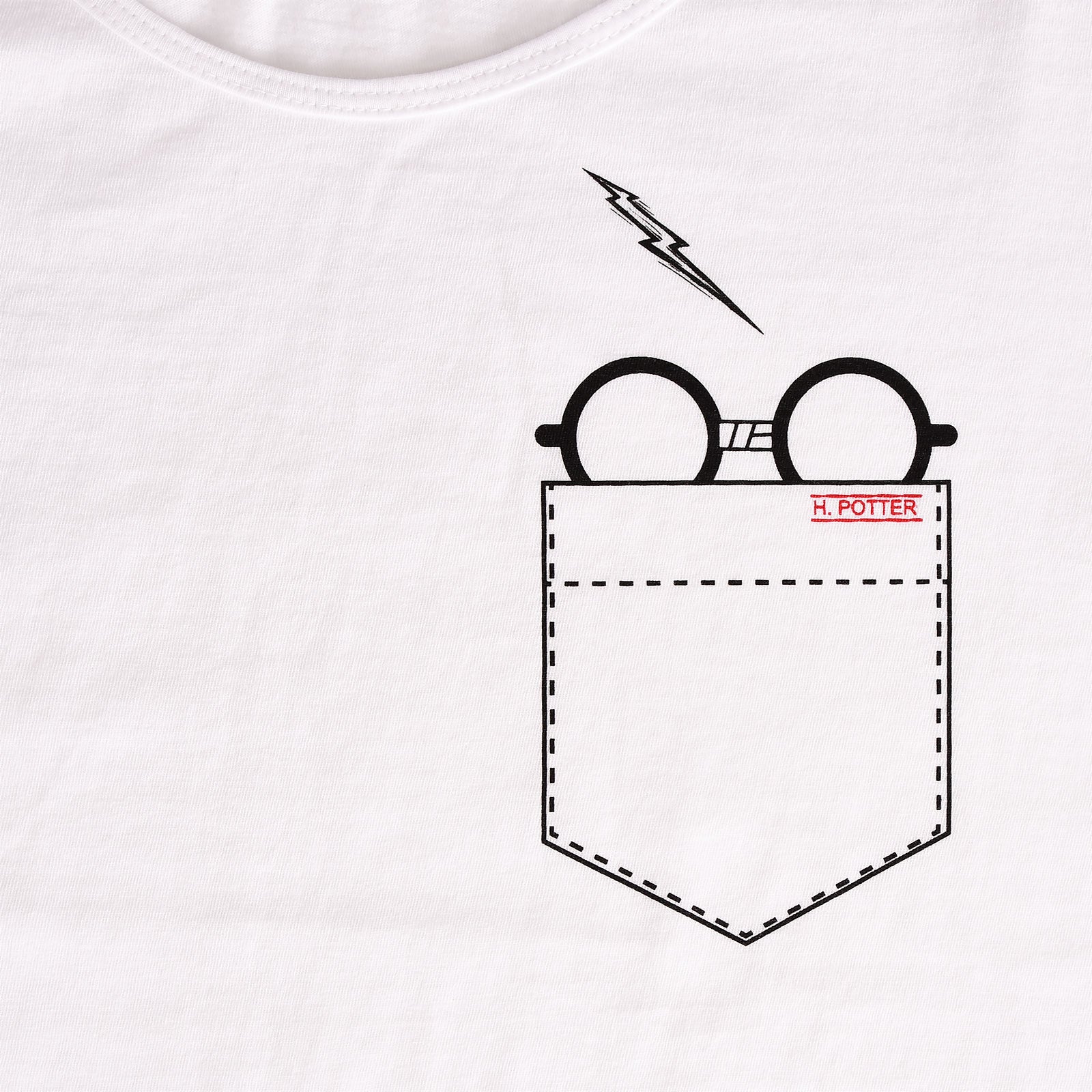 Imagen del producto Harry Potter - Camiseta de bolsillo para mujer con gafas blancas