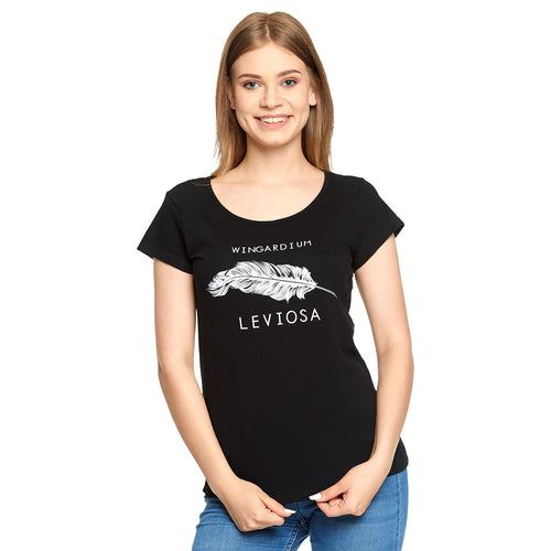 Imagen del producto Harry Potter - Camiseta Wingardium Leviosa para mujer en negro