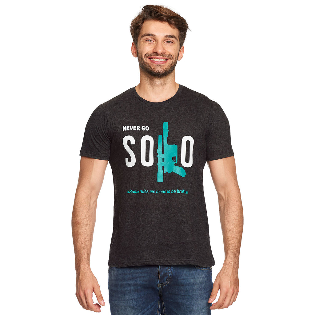 Imagen del producto Star Wars - Never Go Solo Camiseta gris