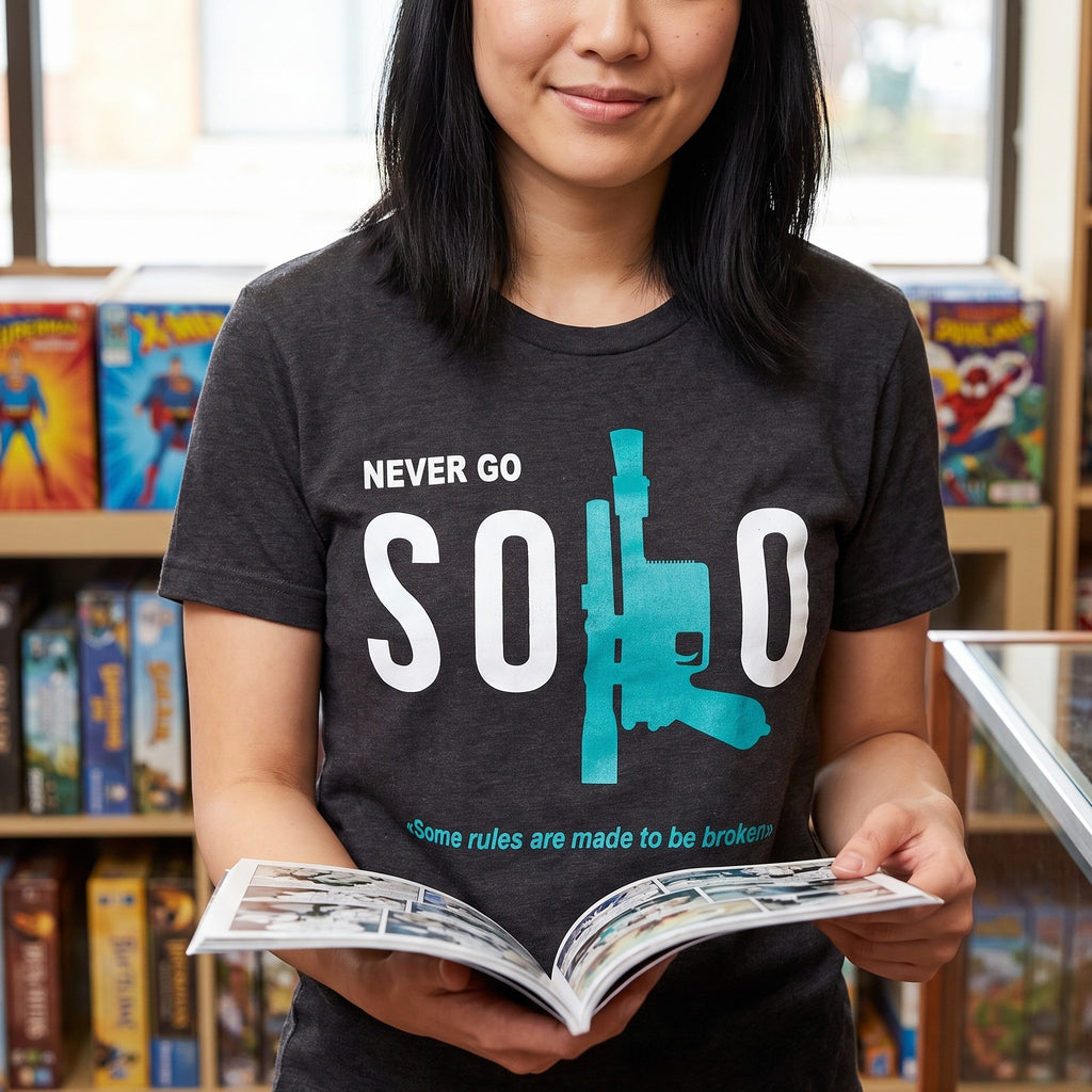 Imagen del producto Star Wars - Never Go Solo Camiseta gris