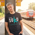 Imagen del producto Star Wars - Never Go Solo Camiseta gris
