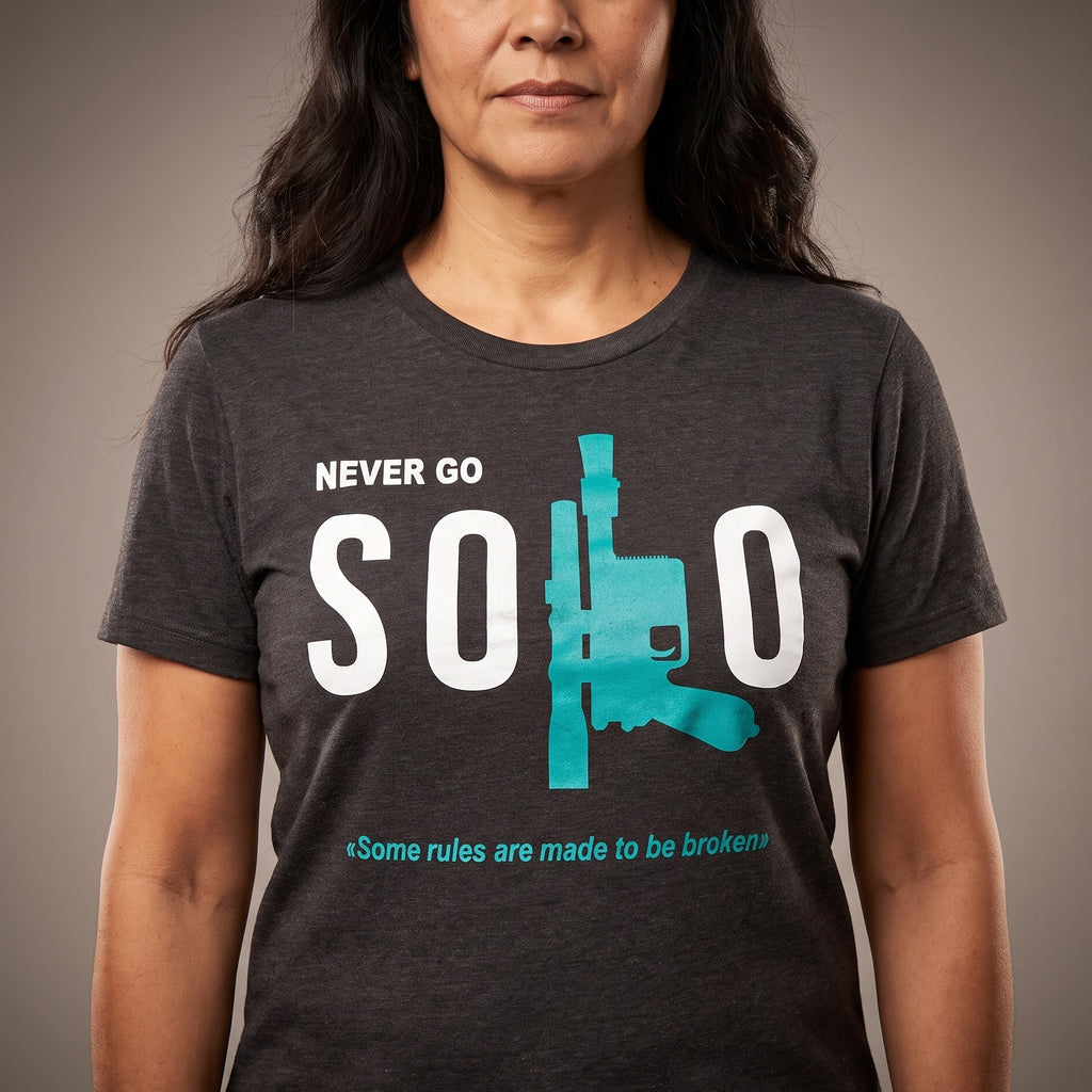 Imagen del producto Star Wars - Never Go Solo Camiseta gris