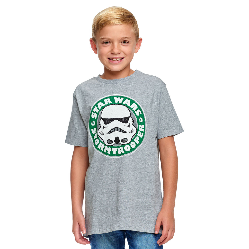 Imagen del producto Star Wars - Camiseta para niños con emblema de Stormtrooper gris