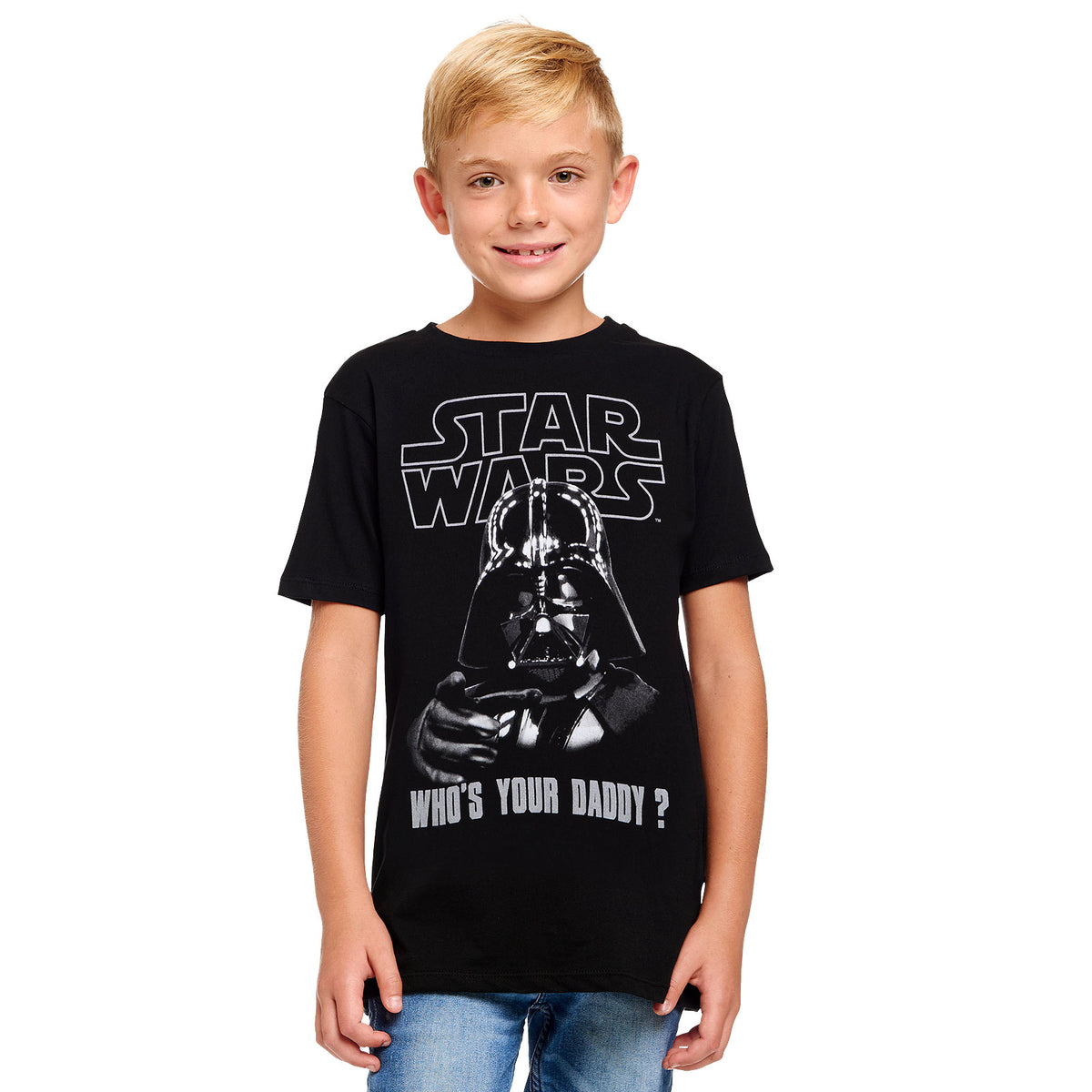 Imagen del producto Star Wars - Darth Vader ¿Quién es tu papá? Camiseta para niños negra
