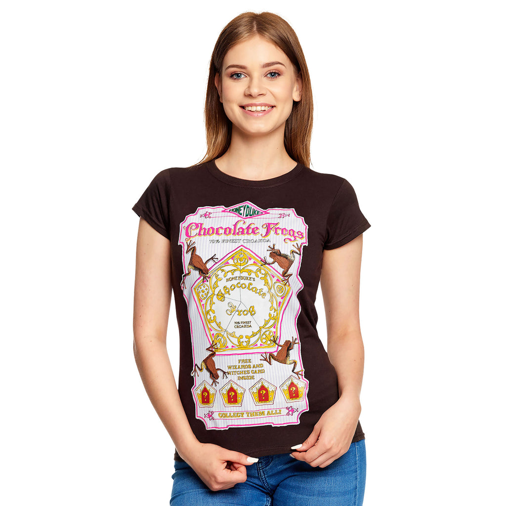 Imagen del producto Harry Potter - Camiseta de mujer Honeydukes Chocolate Frog marrón