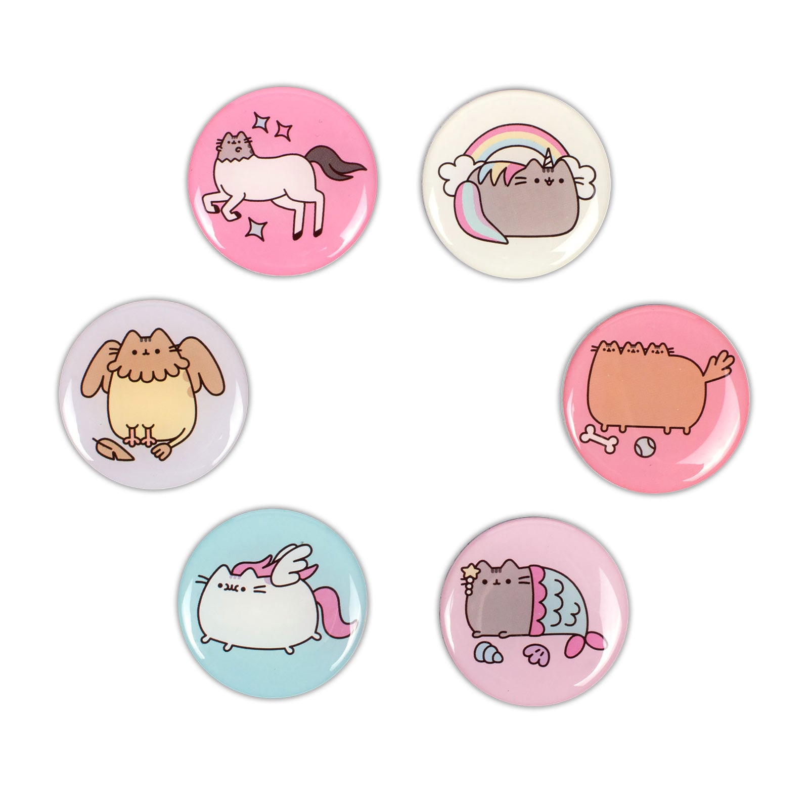 Imagen del producto Pusheen - Set de 6 imanes de botón
