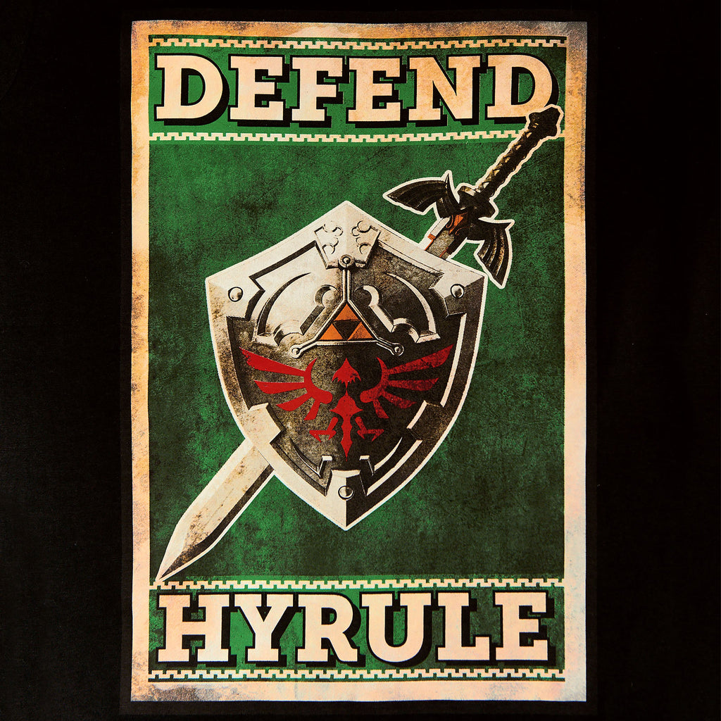 Imagen del producto Zelda - Defiende Hyrule Camiseta de propaganda negra