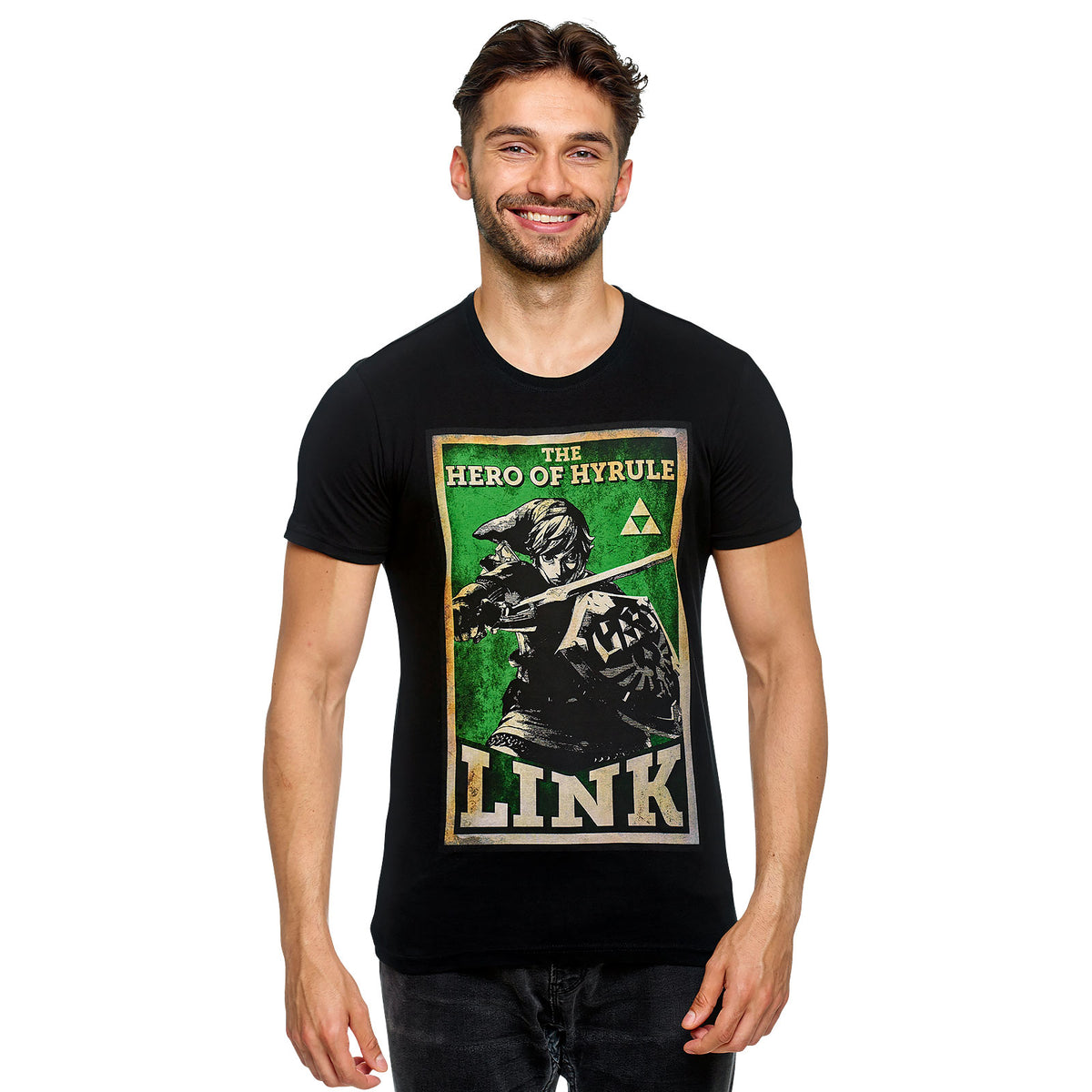 Imagen del producto Zelda - Link Hero of Hyrule Camiseta de propaganda negra
