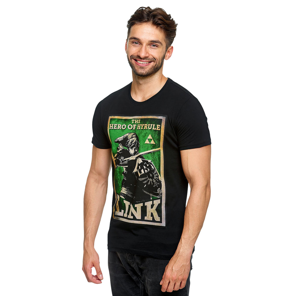 Imagen del producto Zelda - Link Hero of Hyrule Camiseta de propaganda negra