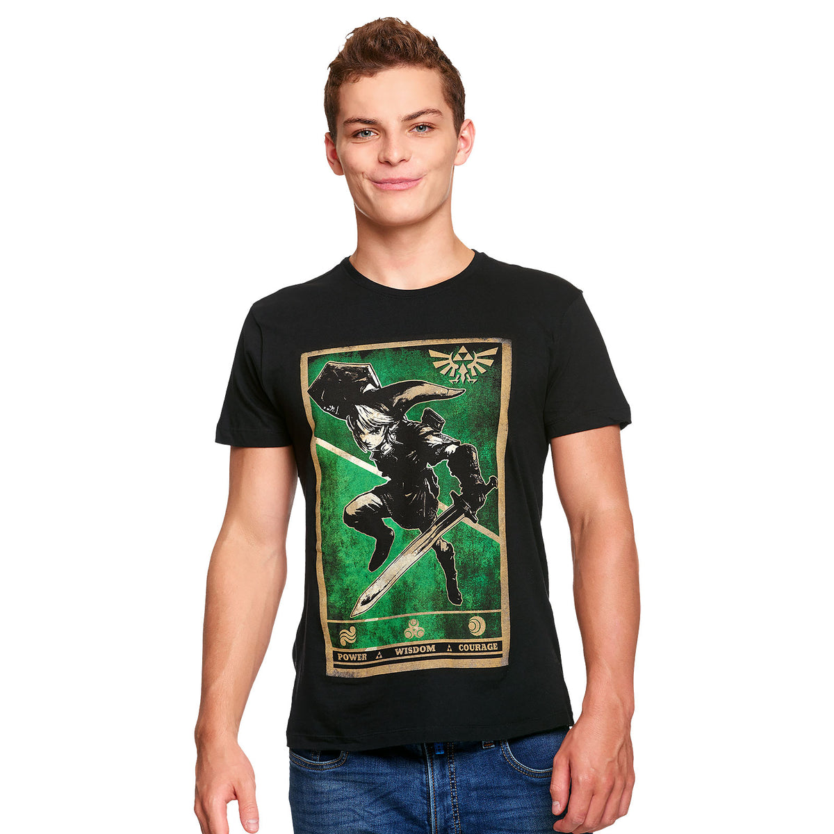 Product image Zelda - Link Triforce Propaganda Poster T-Shirt Black
