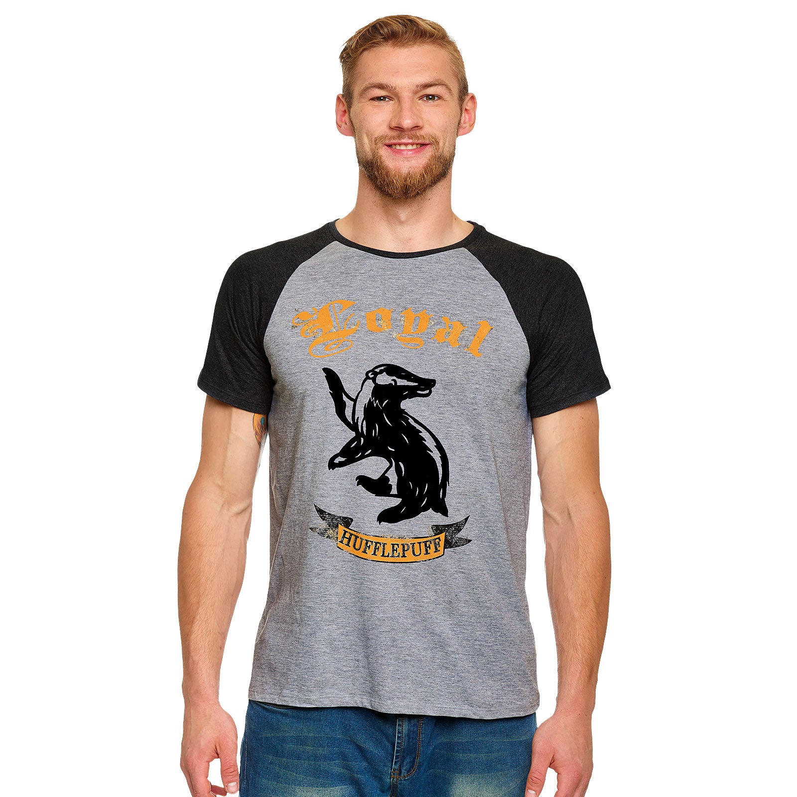 Imagen del producto Harry Potter - Camiseta Leal Hufflepuff Gris