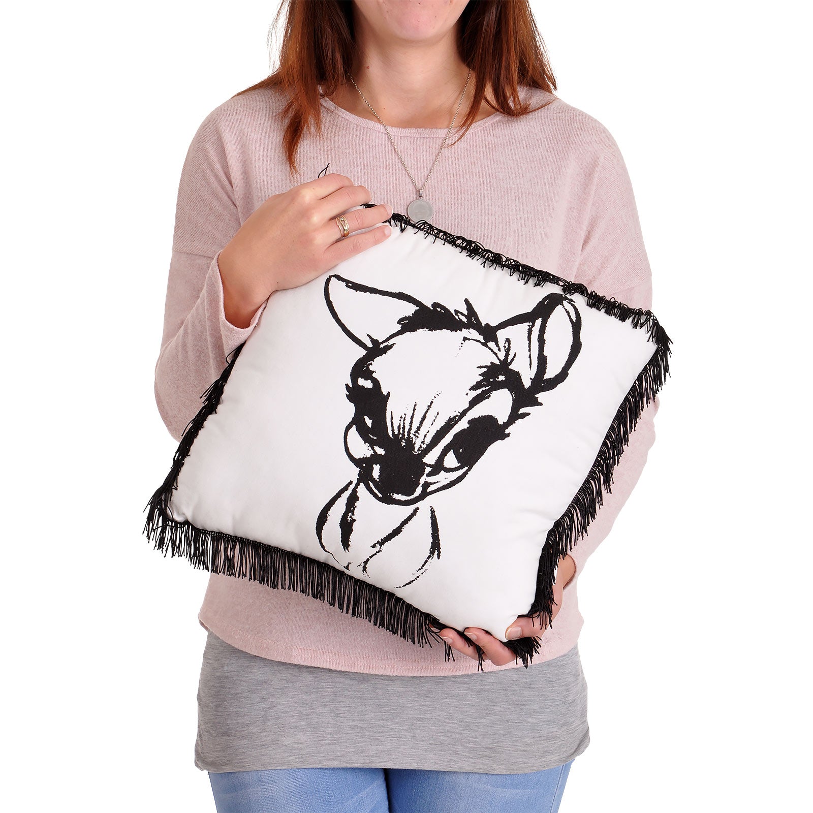 Imagen del producto Bambi - Almohada de retrato con flecos
