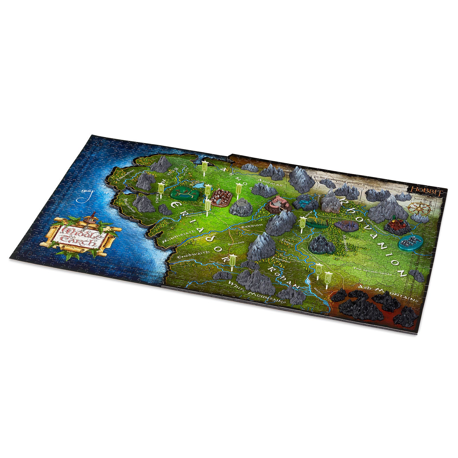 Imagen del producto El señor de los anillos - Mapa de la Tierra Media Puzzle 4D