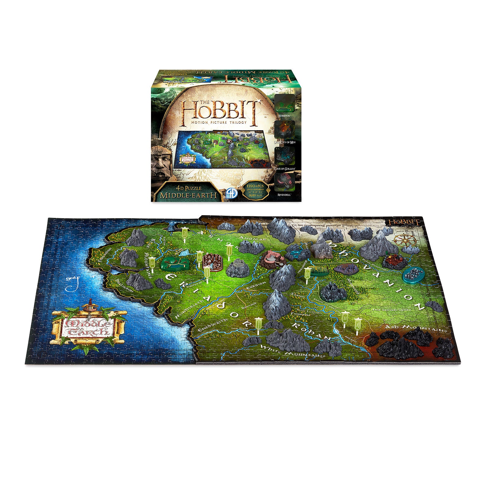 Imagen del producto El señor de los anillos - Mapa de la Tierra Media Puzzle 4D