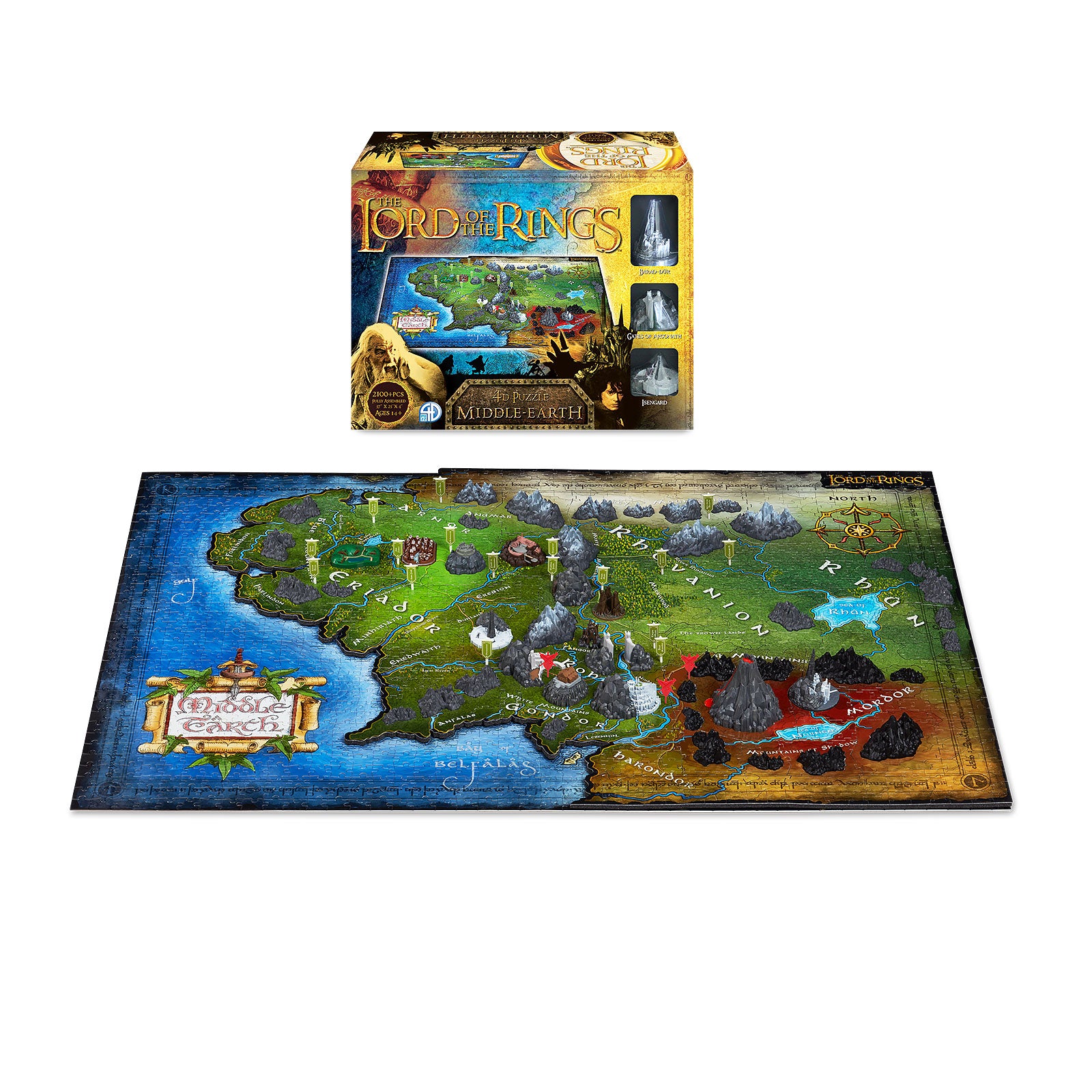 Imagen del producto El Señor de los Anillos - Puzzle 4D de la Tierra Media