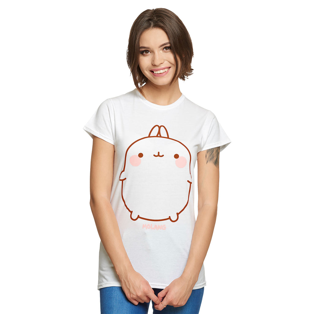 Imagen del producto Molang - Camiseta Sonrisa para Mujer en blanco