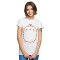 Imagen del producto Molang - Camiseta Sonrisa para Mujer en blanco