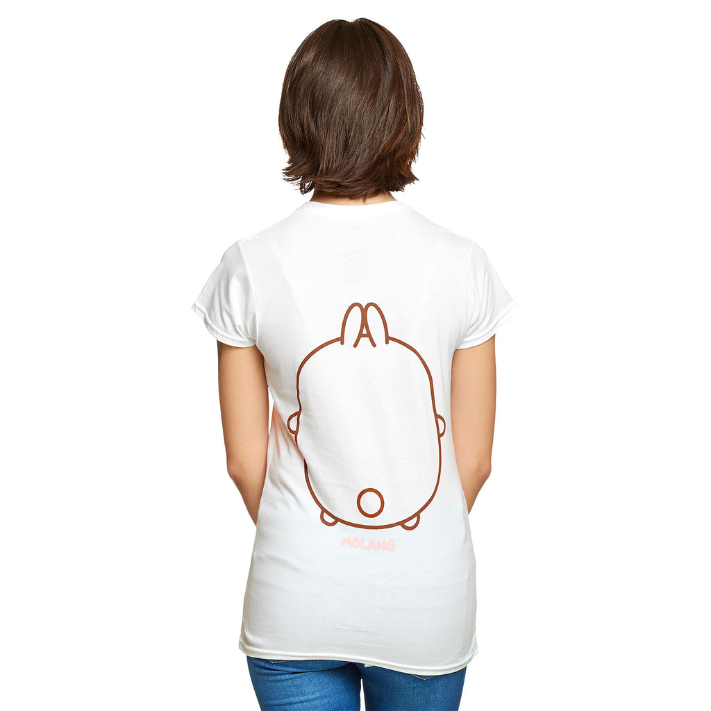 Imagen del producto Molang - Camiseta Sonrisa para Mujer en blanco