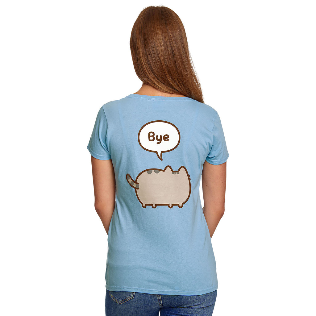 Imagen del producto Pusheen - ¡Hola Adiós! Camiseta azul para mujer