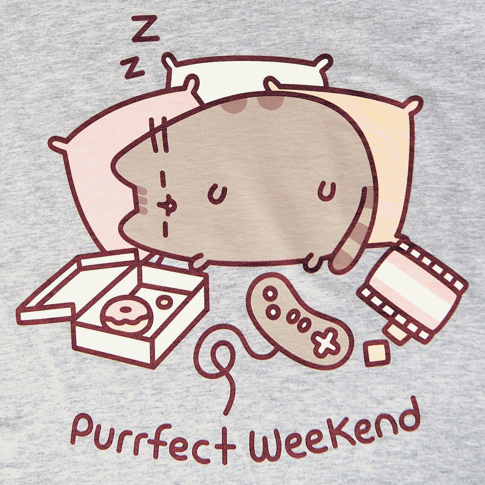 Imagen del producto Pusheen - Camiseta de fin de semana perfecto para mujer, color gris
