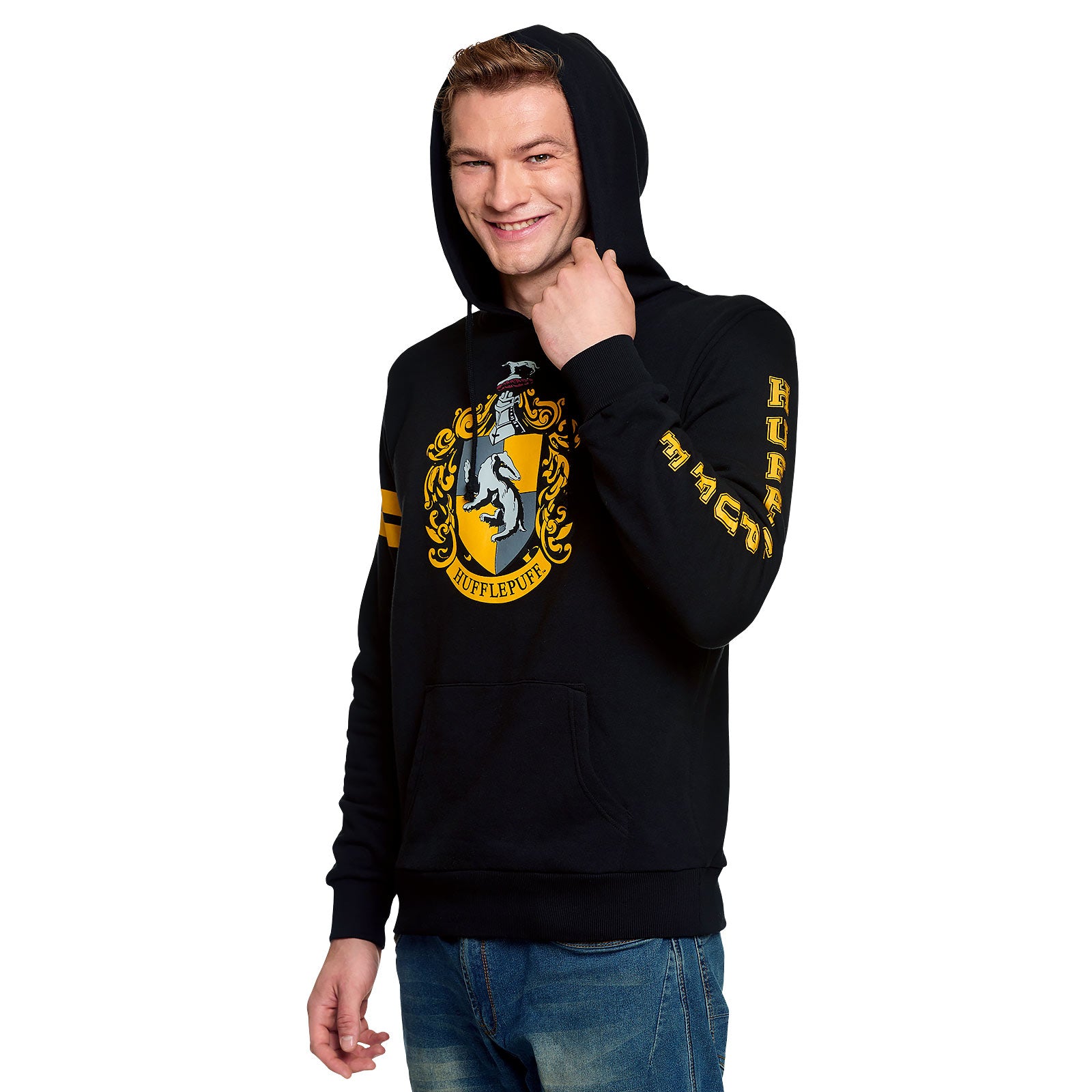 Imagen del producto Harry Potter - Sudadera con capucha del escudo Hufflepuff