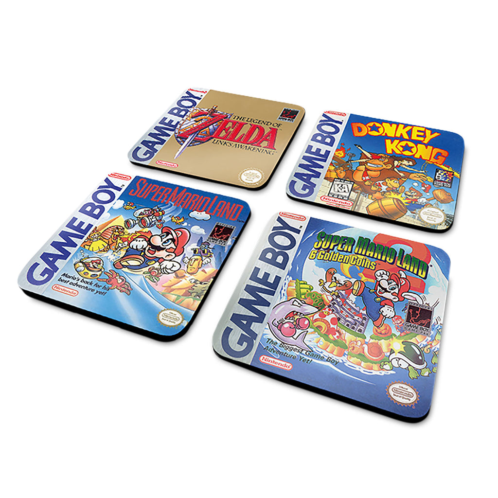 Imagen del producto Nintendo - Juego de posavasos de juegos clásicos de Game Boy, conjunto de 4