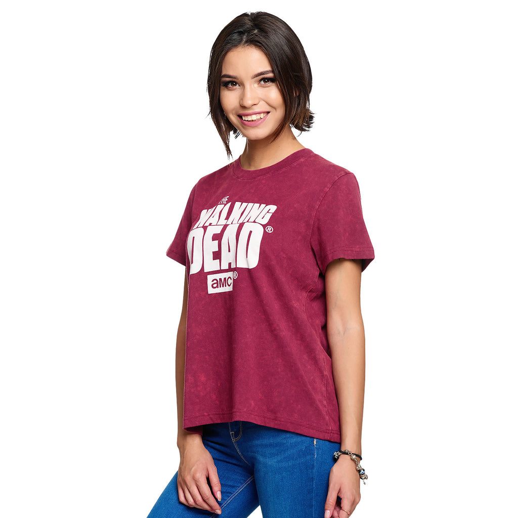 Imagen del producto Walking Dead - Camiseta de mujer con logo rojo