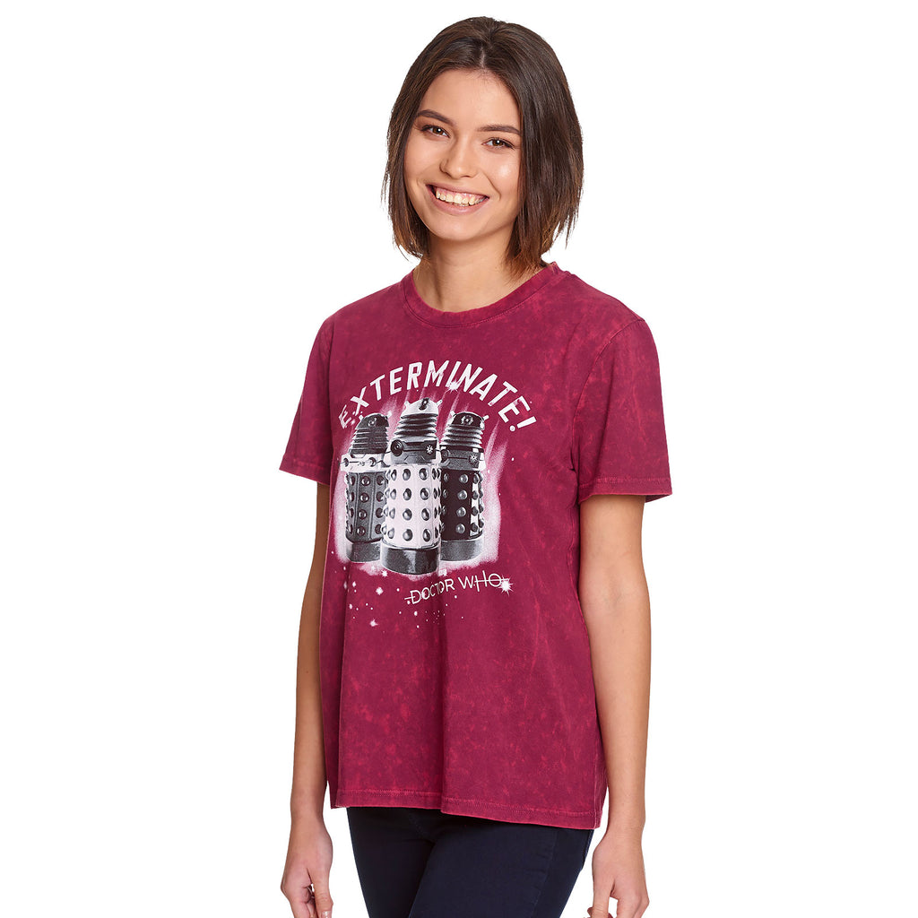Imagen del producto Doctor Who - Daleks Exterminate Camiseta para mujer roja