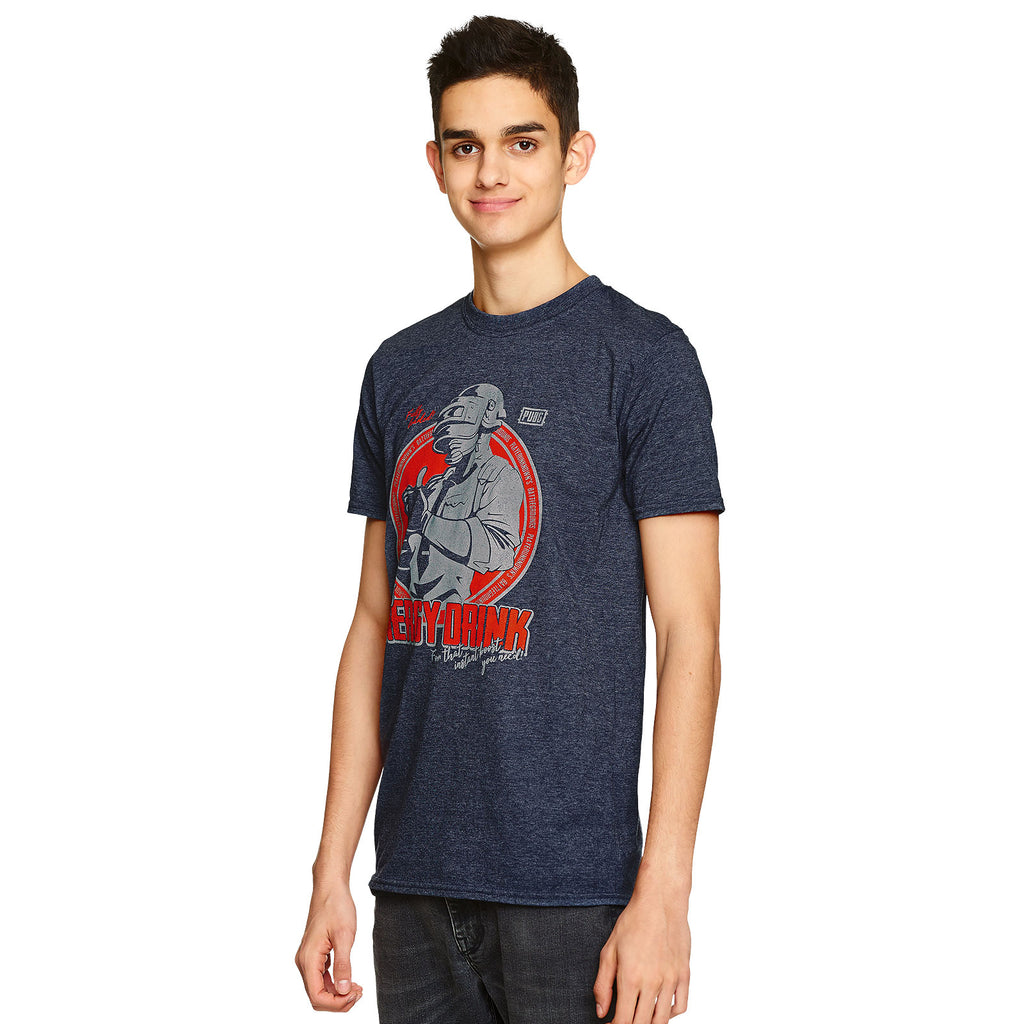 Imagen del producto PUBG - Camiseta azul de bebida energética
