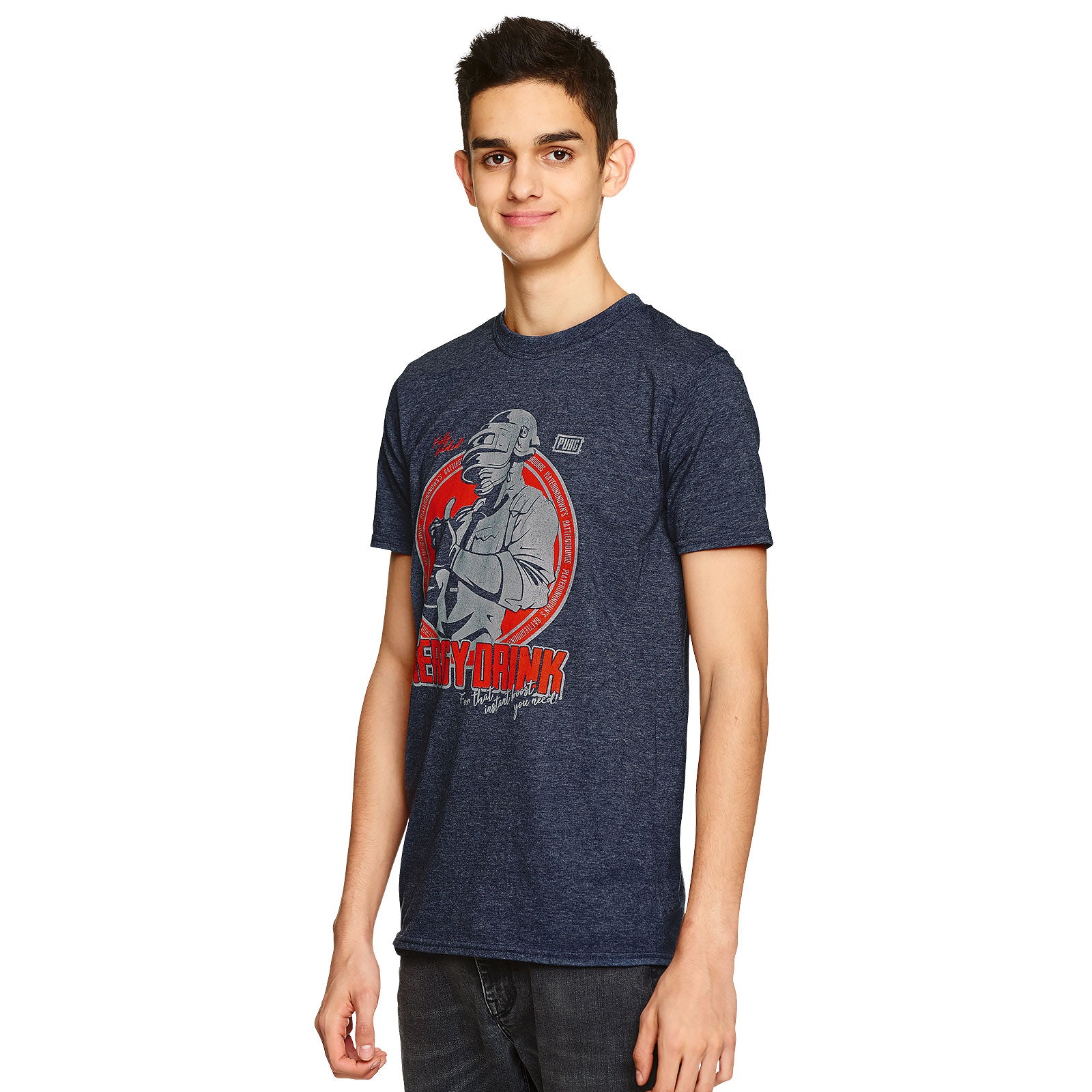 Imagen del producto PUBG - Camiseta azul de bebida energética