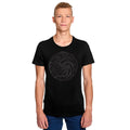 Imagen del producto Juego de Tronos - Camiseta negra con logo 3D de Targaryen Oscuro