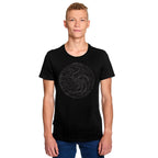 Imagen del producto Juego de Tronos - Camiseta negra con logo 3D de Targaryen Oscuro