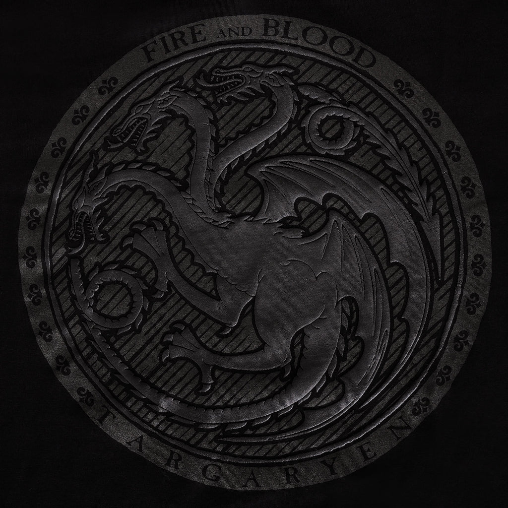 Imagen del producto Juego de Tronos - Camiseta negra con logo 3D de Targaryen Oscuro