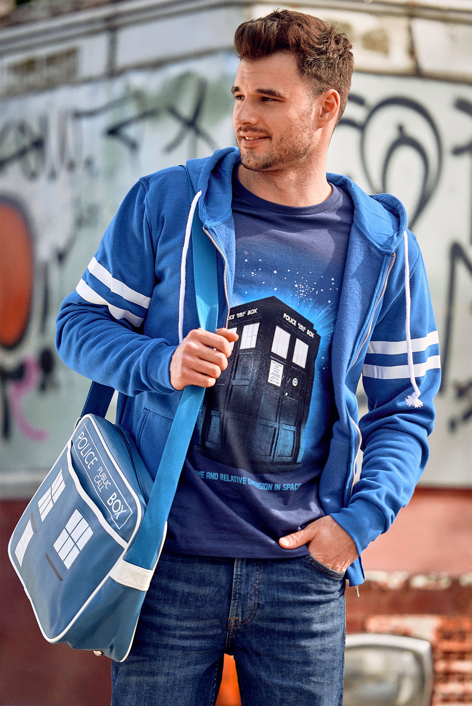 Imagen del producto Doctor Who - Chaqueta con capucha Tardis azul