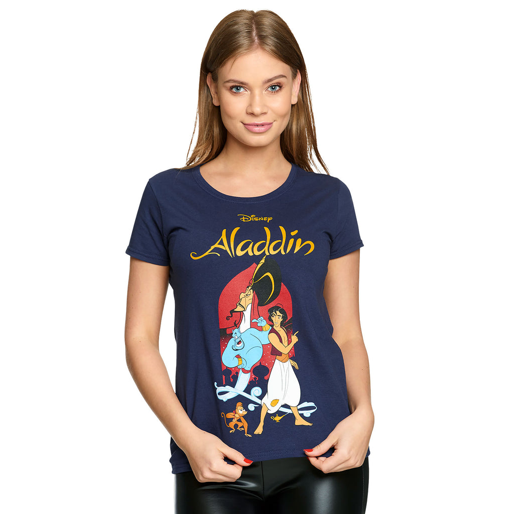 Imagen del producto Aladdin - Camiseta azul para mujer de Jafar y Aladdin