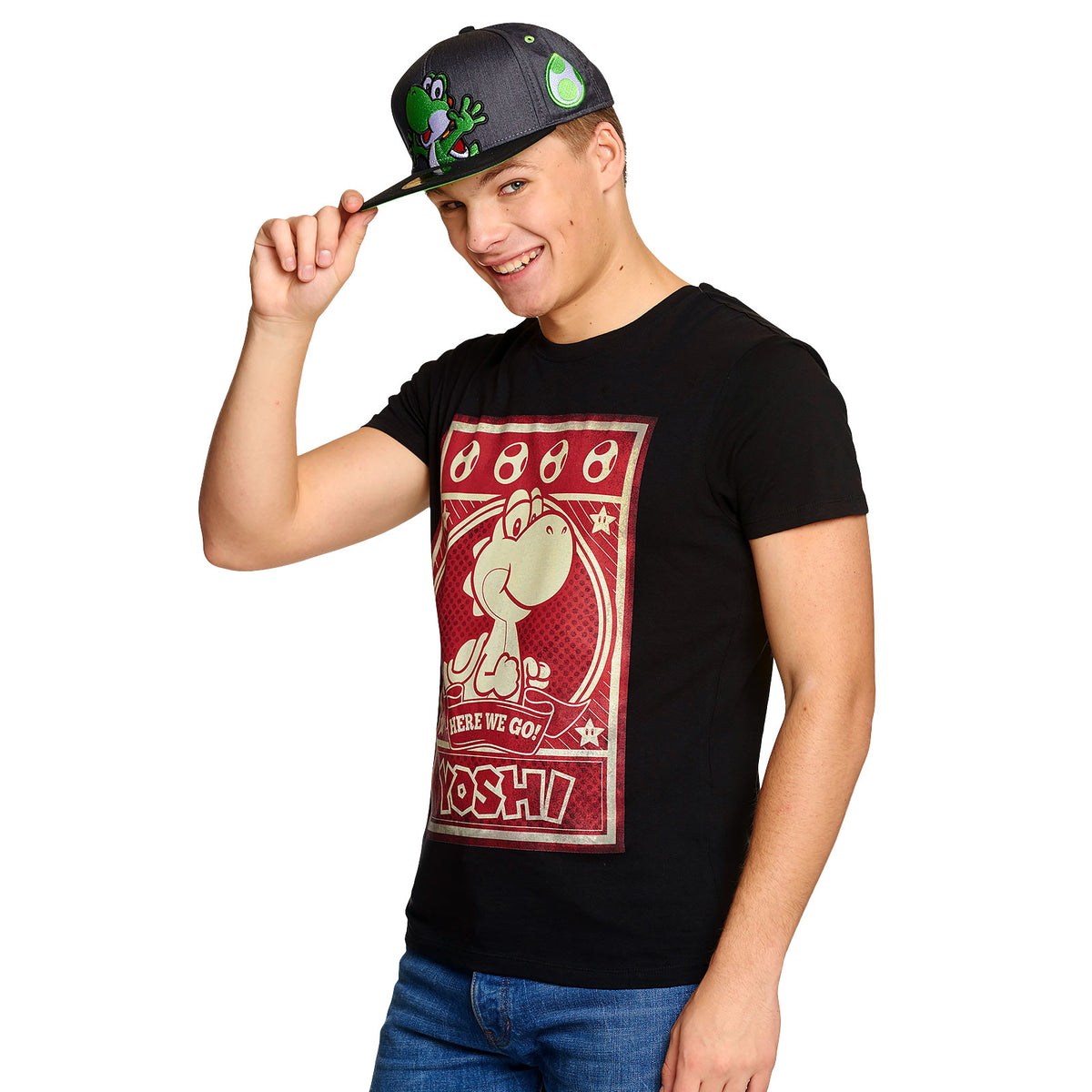 Imagen del producto Super Mario - Gorra Snapback de Yoshi gris
