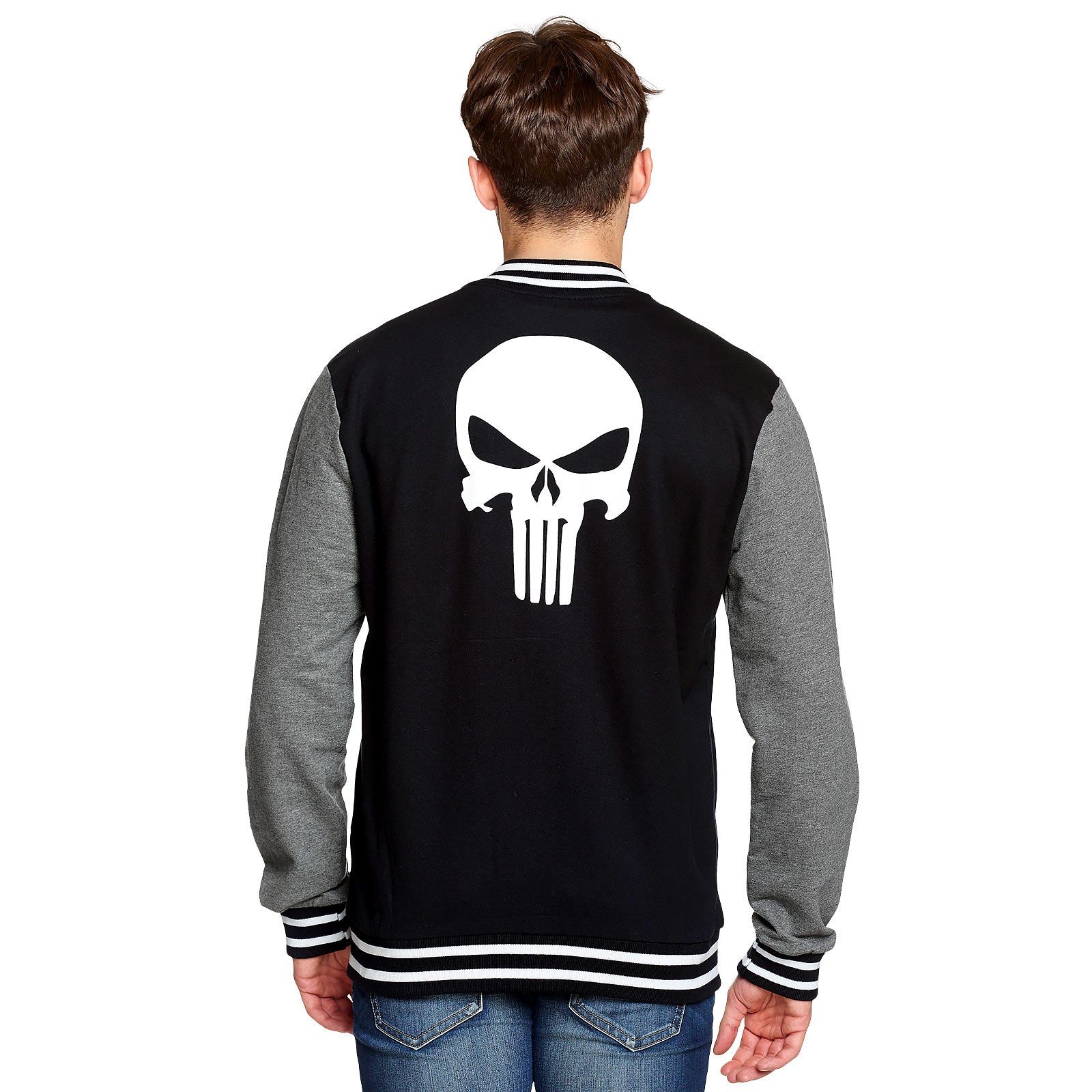 Imagen del producto Punisher - Chaqueta universitaria Skull negro-gris
