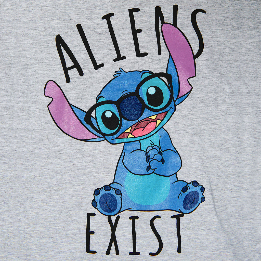 Imagen del producto Lilo & Stitch - Aliens Exists Camiseta de mujer gris