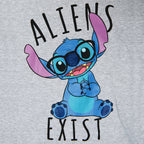 Imagen del producto Lilo & Stitch - Aliens Exists Camiseta de mujer gris