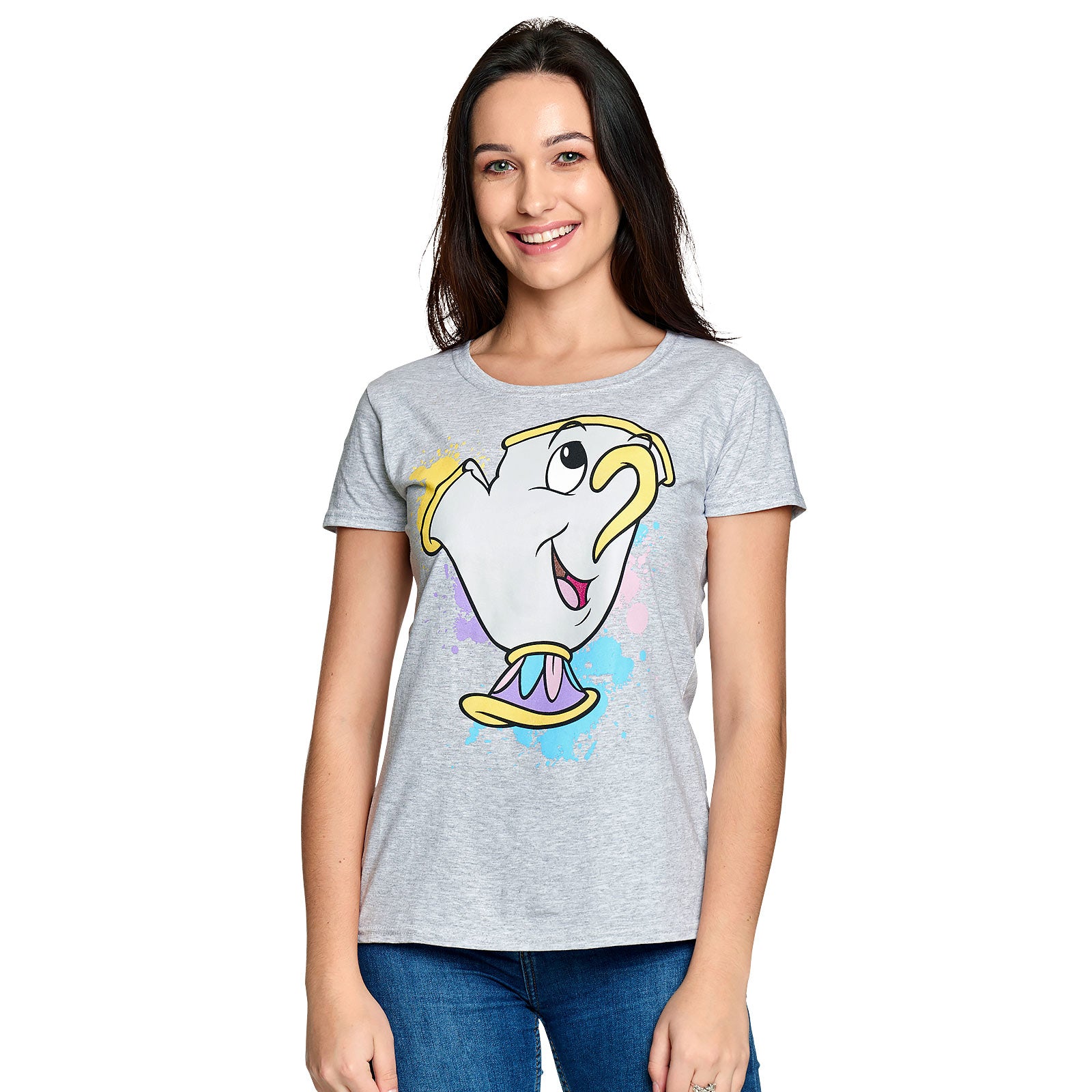 Product image Beauty and the Beast - Chip Splatter T-Shirt Women's Grey